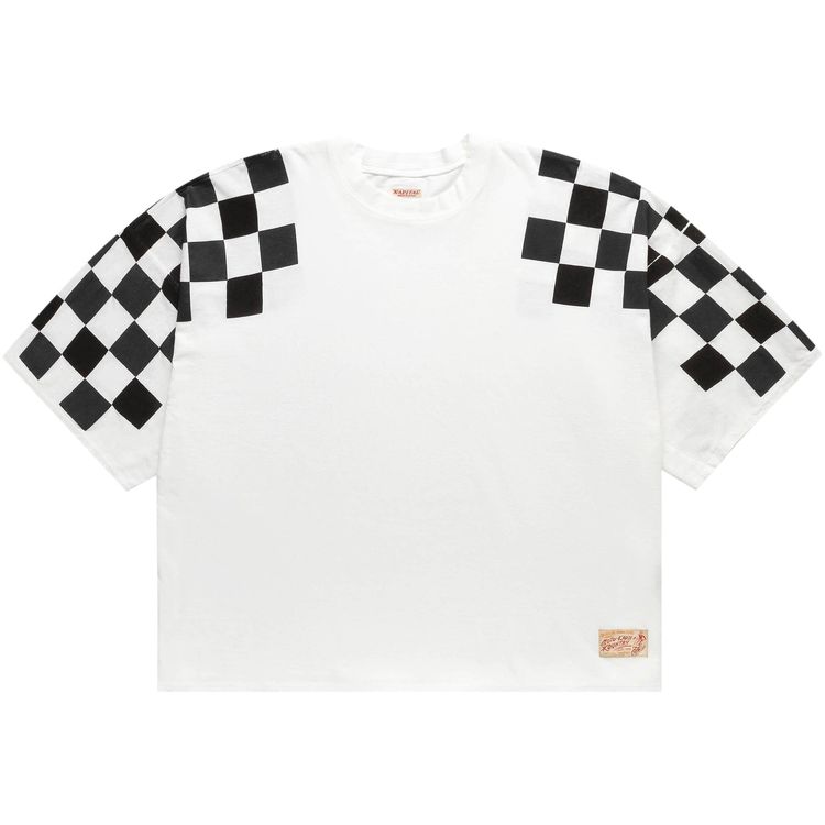 Kapital Jersey Racer Flag Huge T Shirt White