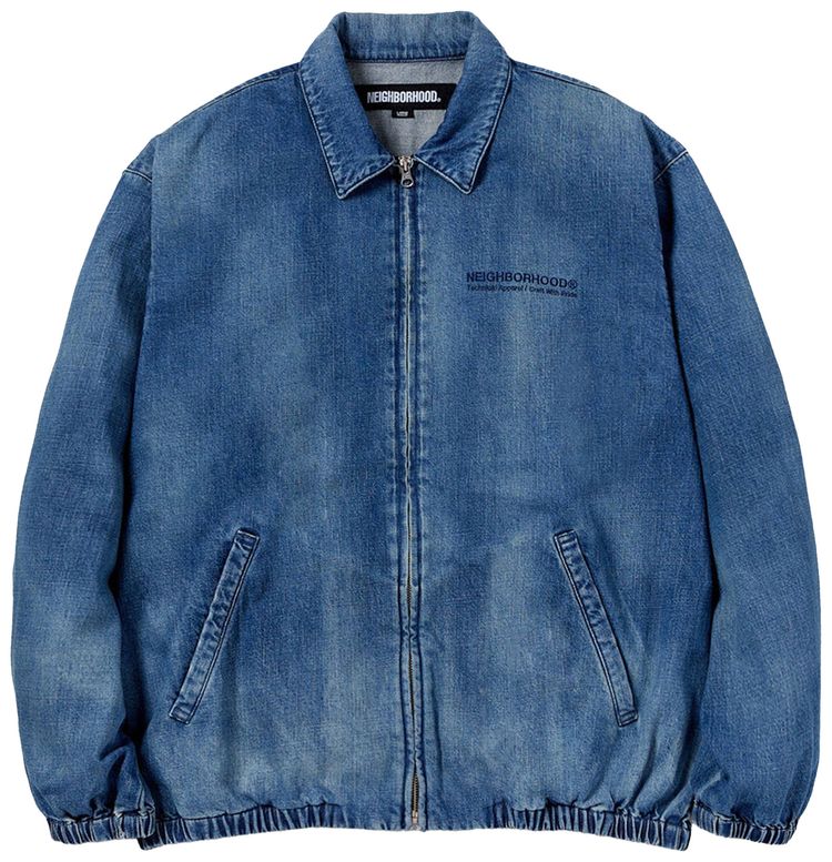 Neighborhood Washed Denim Zip Work Jacket Indigo