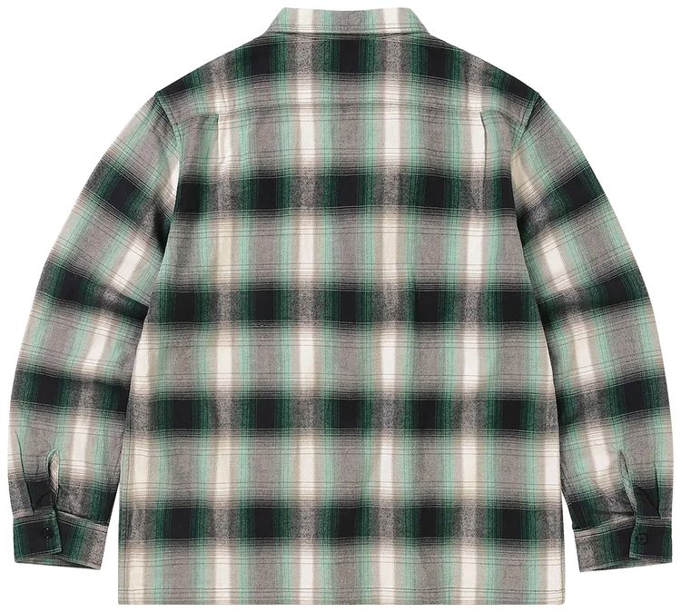 thisisneverthat Flannel Zip Shirt Green