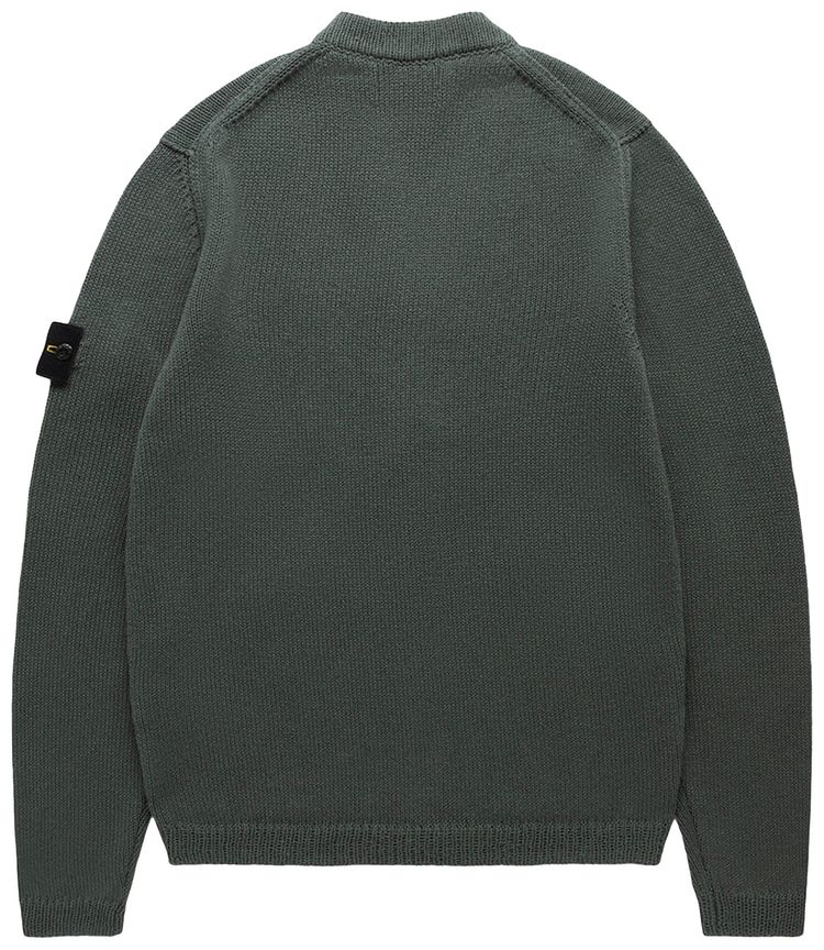 Stone Island Patch Cardigan Green
