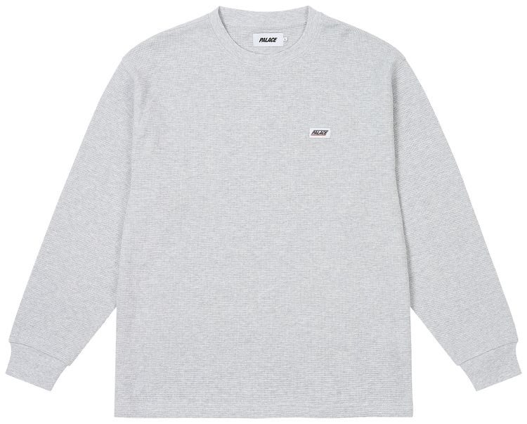 Palace Basically A Thermal Long Sleeve Grey Marl
