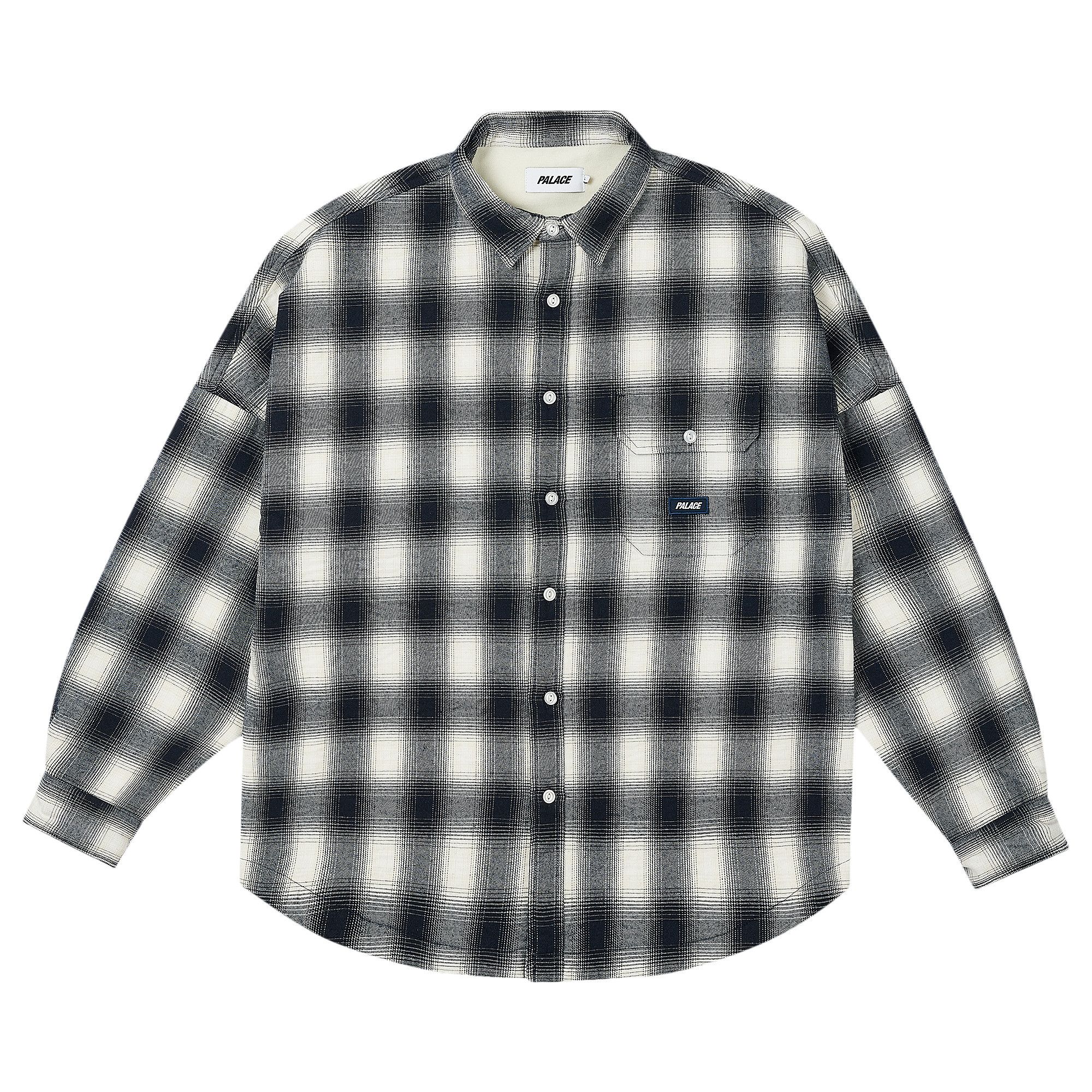 美品‼️24AW Palace Ombre Flannel Shirt sizeL Buy Palace Ombre Flannel Shirt 'Navy' - P27SHT043 | GOAT