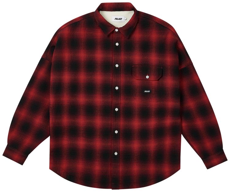 Palace Ombre Flannel Shirt Red