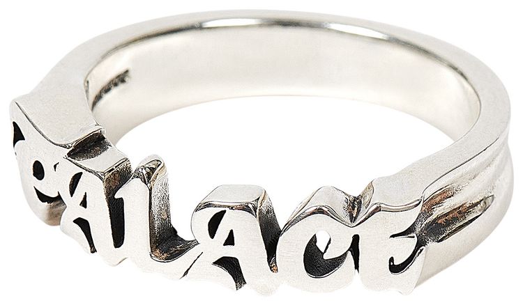 Palace TGF Old Font Ring Silver