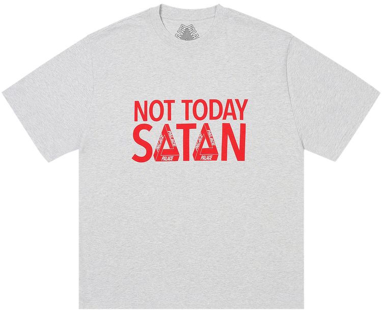 Palace Nicht Today T Shirt Grey Marl