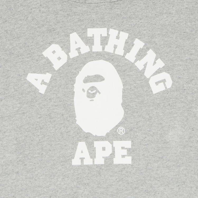 BAPE College Pullover Hoodie Grey