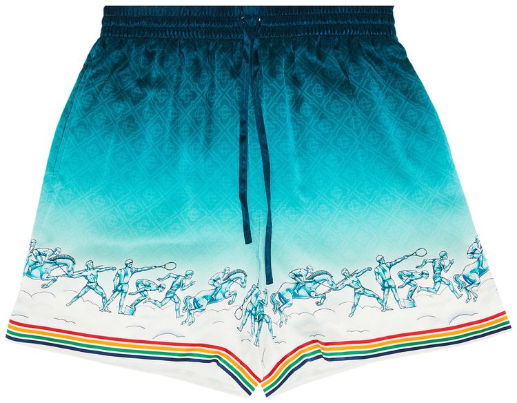 Casablanca Silk Shorts La Deesse Du Stade