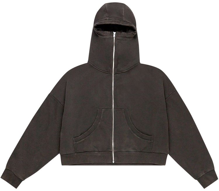 Entire Studios Full Zip Hoodie Washed Black