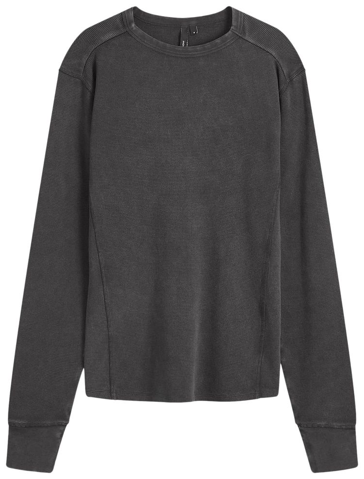 Entire Studios Thermal Long Sleeve T Shirt Washed Black