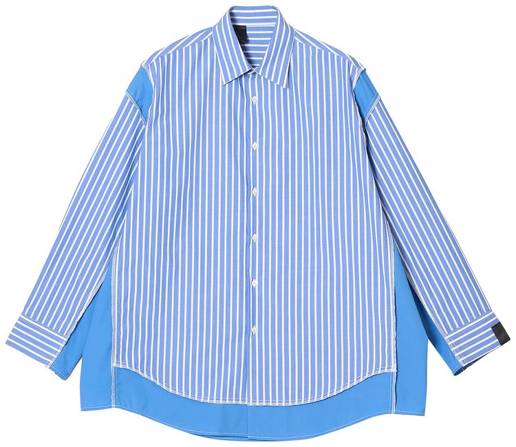 NHoolywood Reconstructed Long Sleeve Shirt Blue Stripe