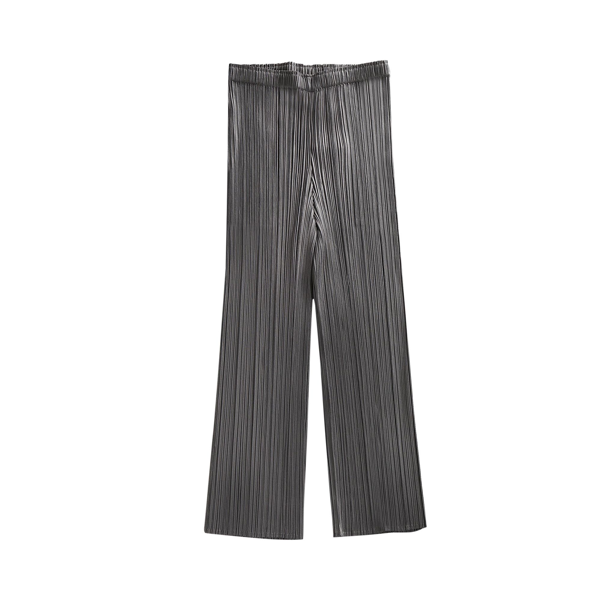 Buy Pleats Please Issey Miyake Basics Pants 'Grey