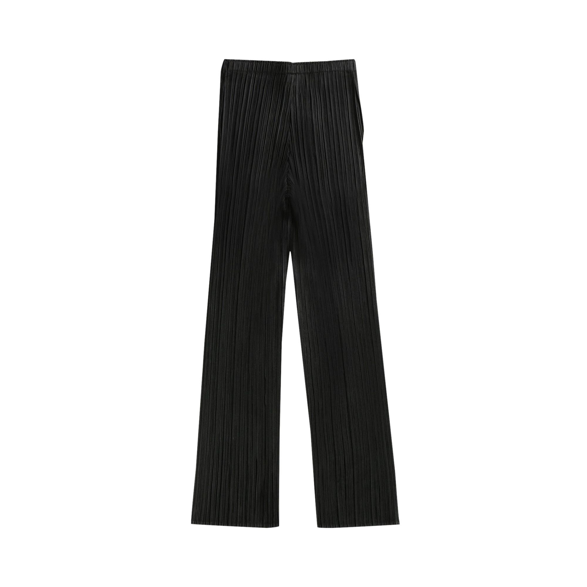 パンツ PLEATS PLEASE ISSEY MIYAKE 'Basics' pants Black A-POC Basics Pants in Black – SVRN