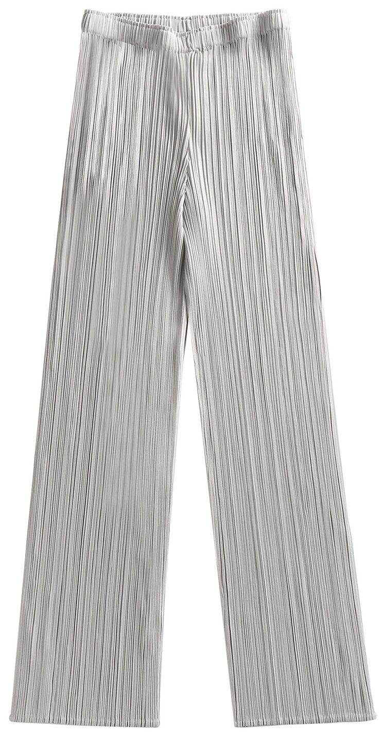 Pleats Please Issey Miyake Basics Pants Light Grey