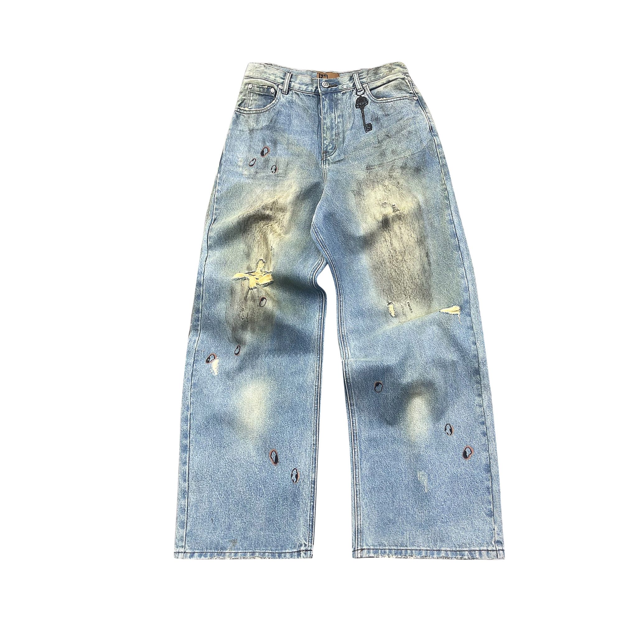 Buy Birth Of Royal Child Washed Brushed Baggy Jeans 'Blue