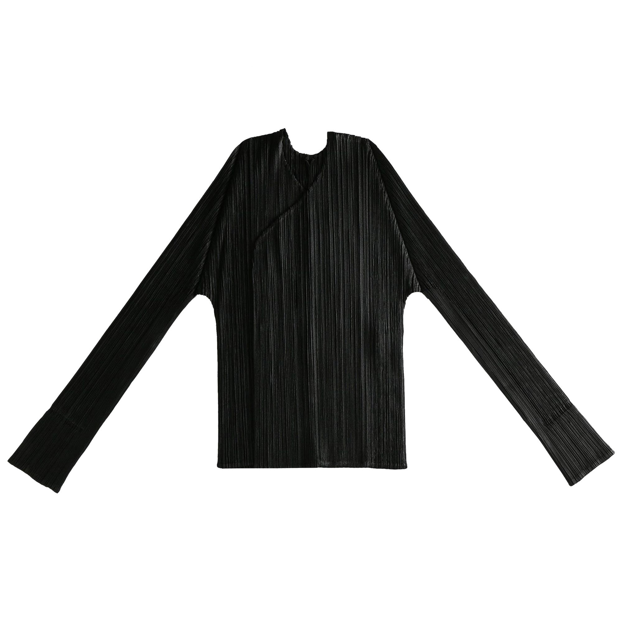 Buy Pleats Please Issey Miyake Basics Cardigan 'Black' - PP49JO106