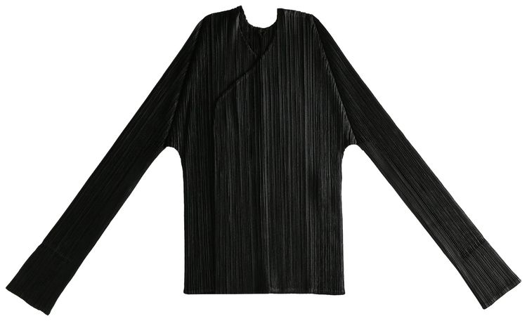 Pleats Please Issey Miyake Basics Cardigan Black