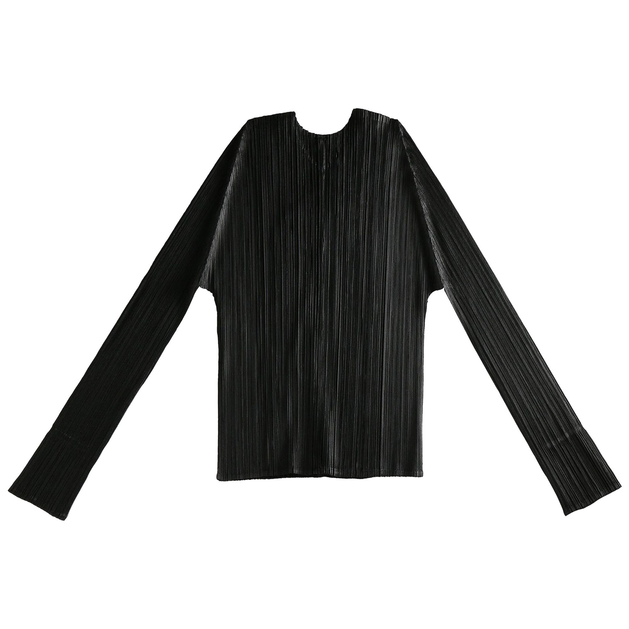 Buy Pleats Please Issey Miyake Basics Cardigan 'Black' - PP49JO106