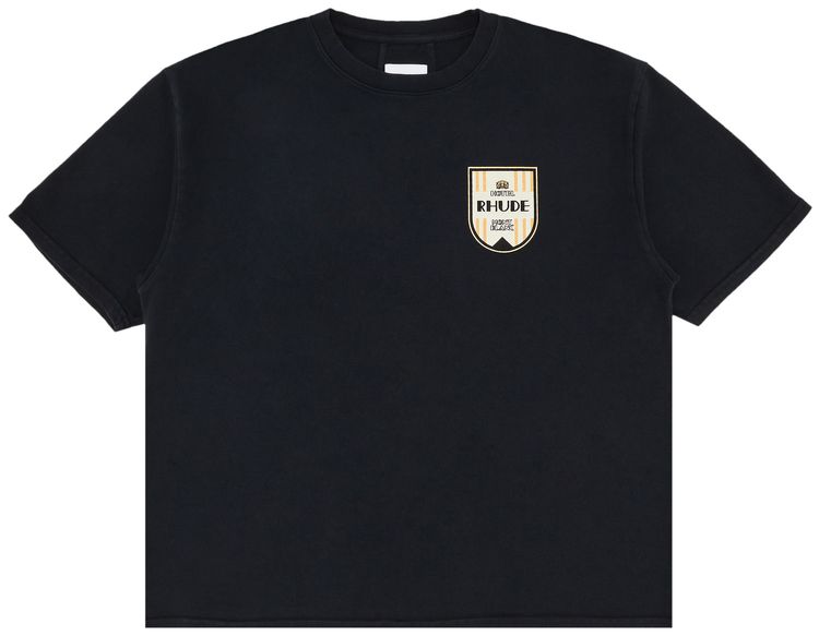 Rhude Mont Blanc Hotel Tee Vintage Black