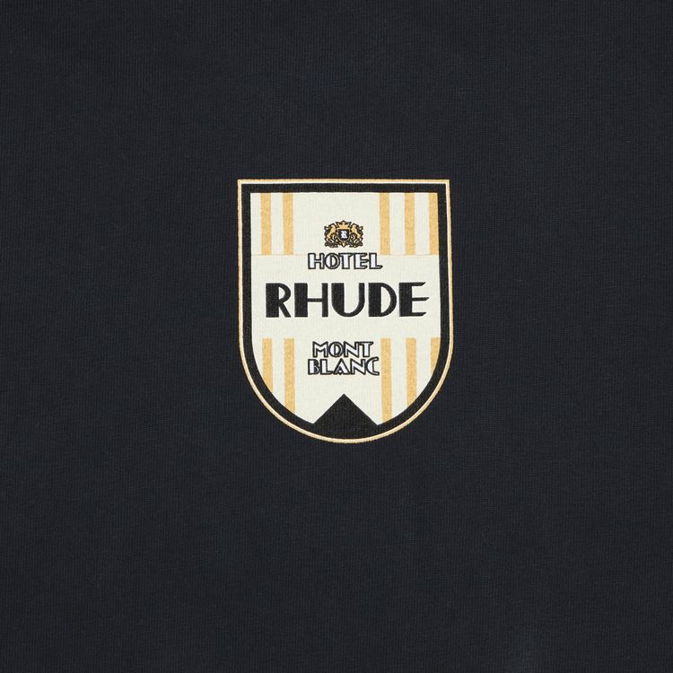 Rhude Mont Blanc Hotel Tee Vintage Black