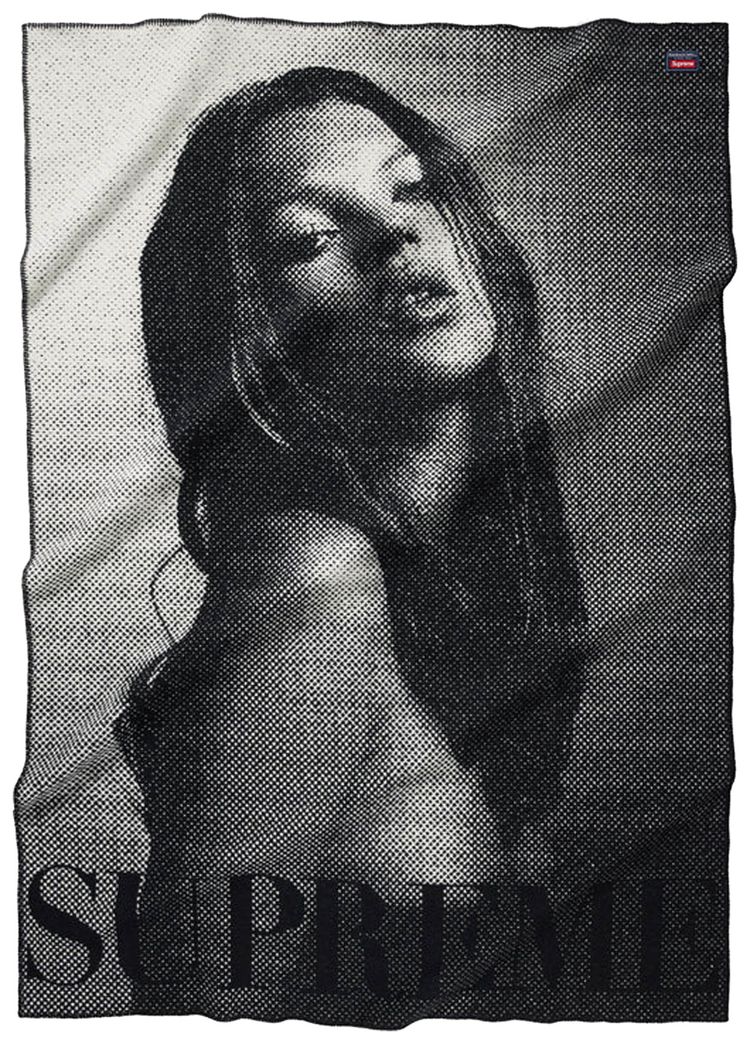 Supreme x Faribault Woolen Mill Kate Moss Throw Blanket White
