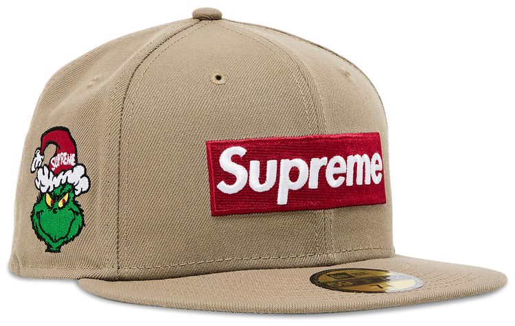 Supreme Grinch Box Logo New Era Khaki