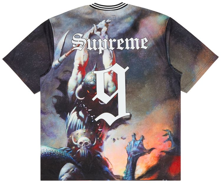 Supreme x Frank Frazetta Soccer Jersey Death Dealer