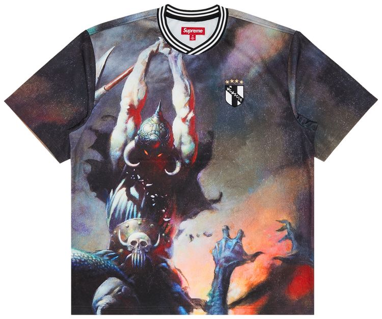 Supreme x Frank Frazetta Soccer Jersey Death Dealer
