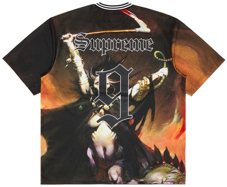 Supreme x Frank Frazetta Soccer Jersey Woman With Scythe