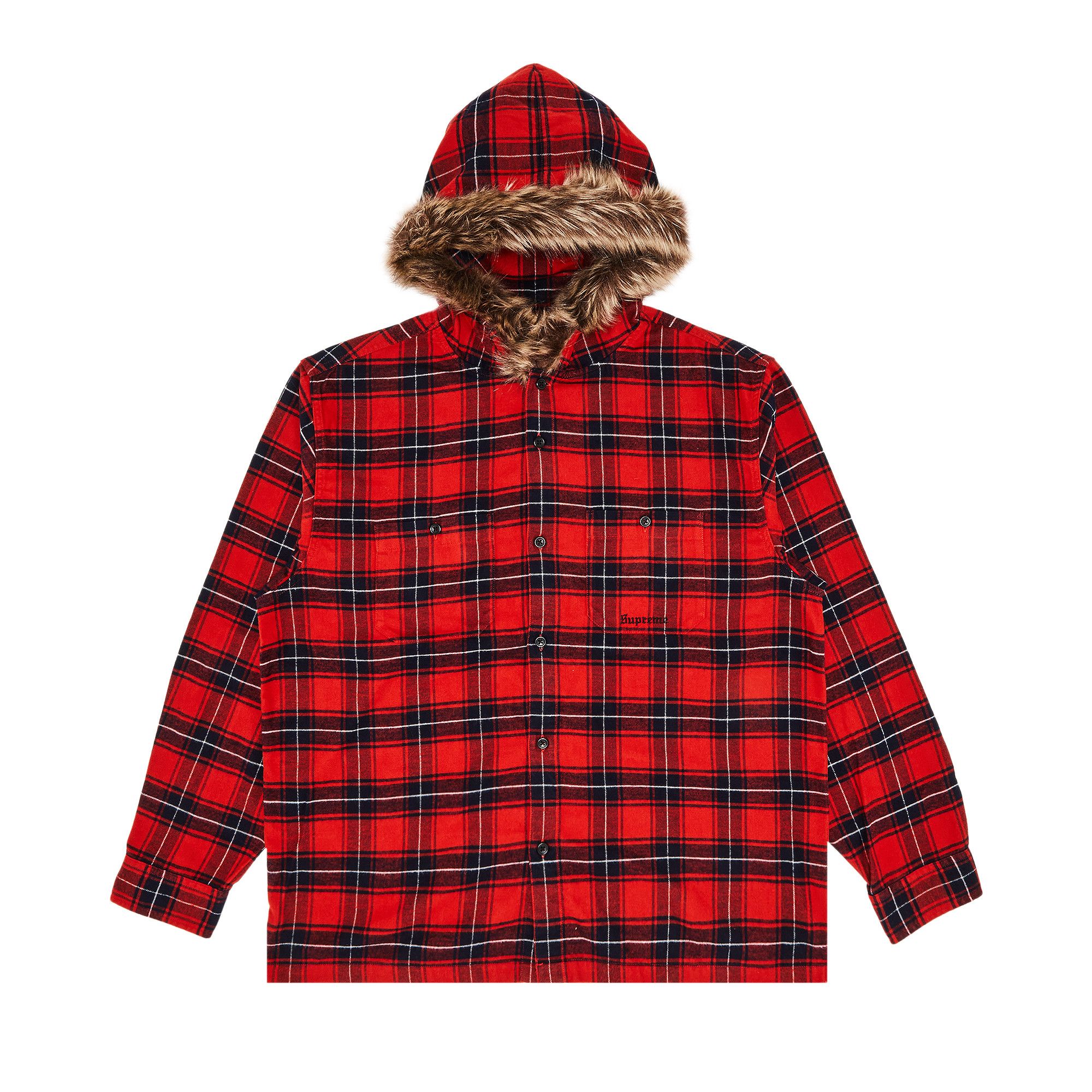 Supreme flannel hooded shop