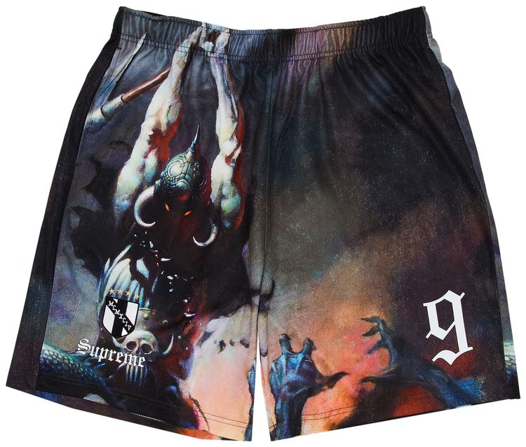 Supreme x Frank Frazetta Soccer Short Death Dealer