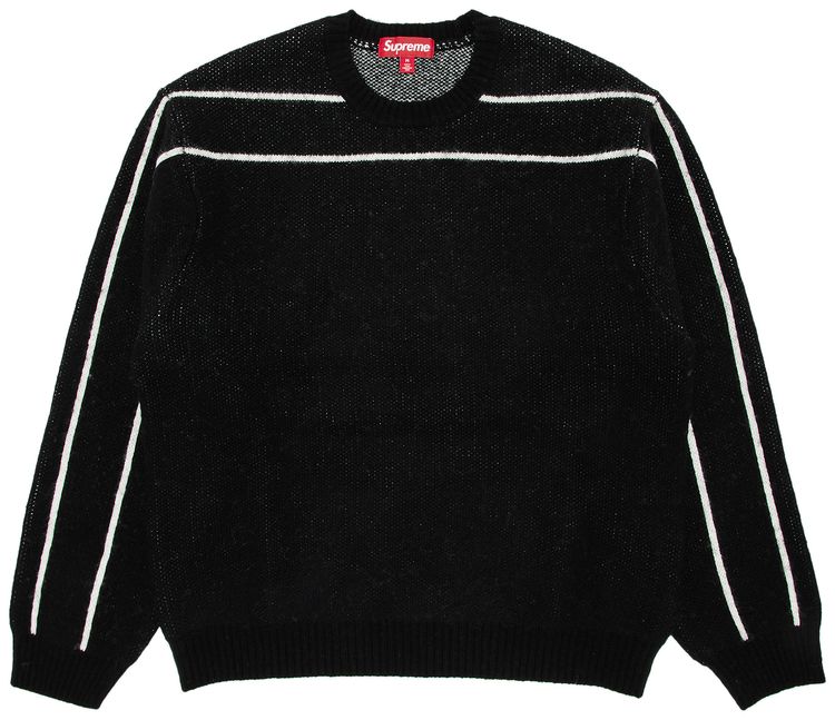 Supreme Back Stripe Sweater Black