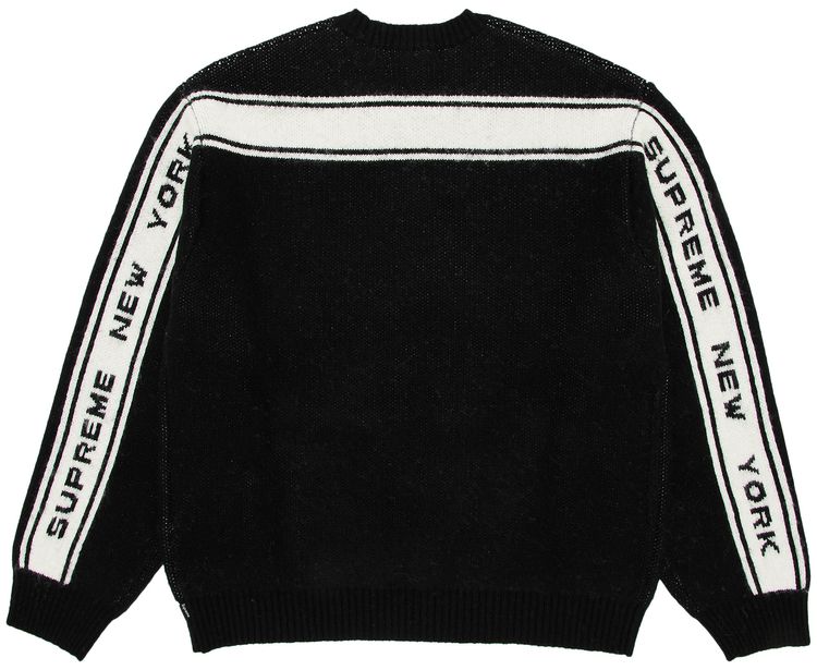 Supreme Back Stripe Sweater Black