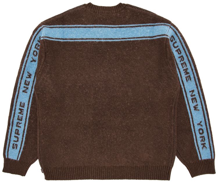 Supreme Back Stripe Sweater Brown