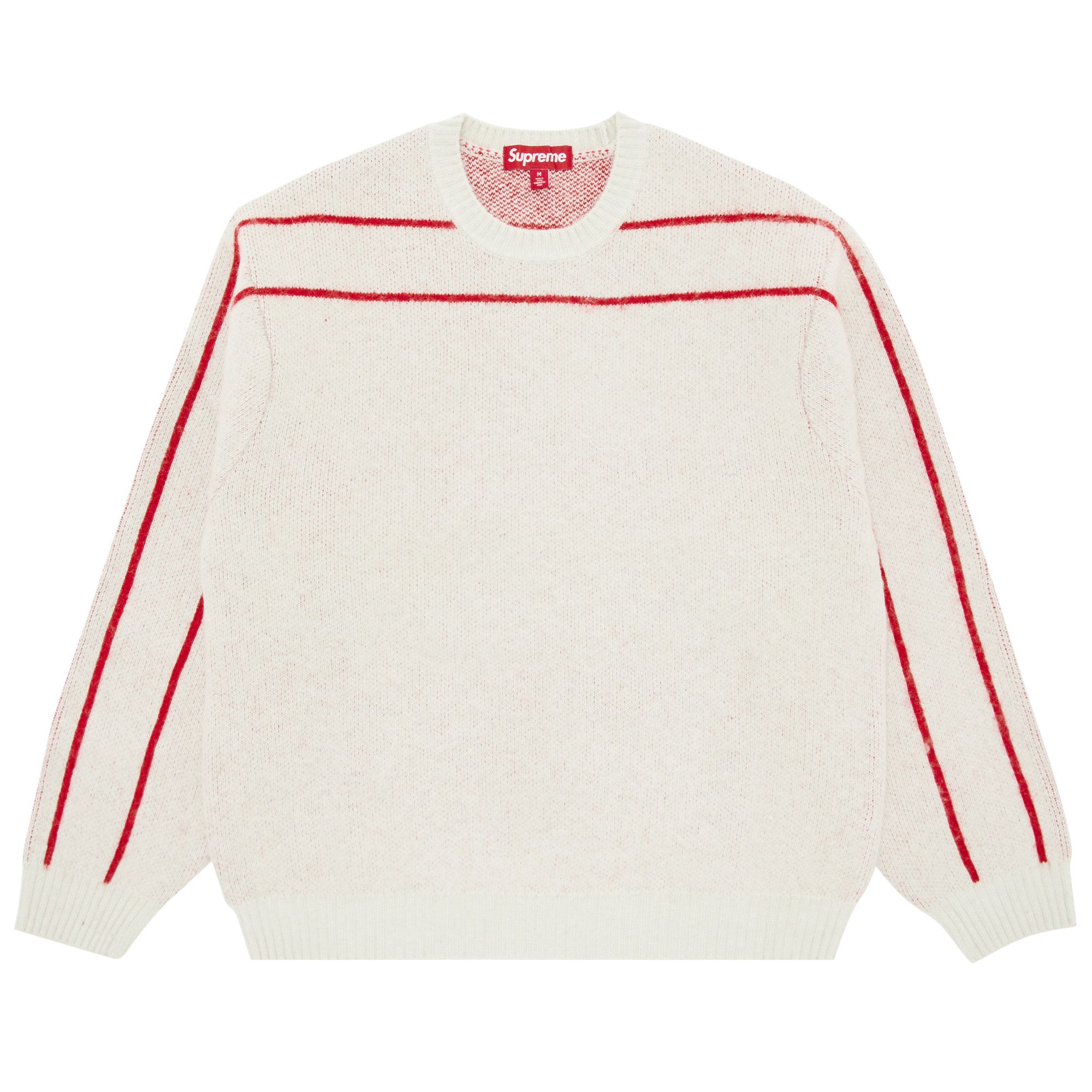 Size xl Supreme Back Stripe Sweater White