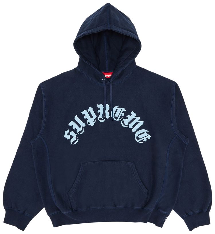 Supreme Printed Arc Hooded Sweatshirt Navy