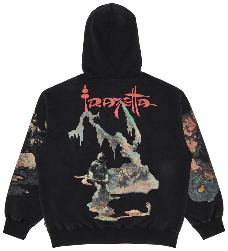 Supreme x Frank Frazetta Zip Up Hooded Sweatshirt Black