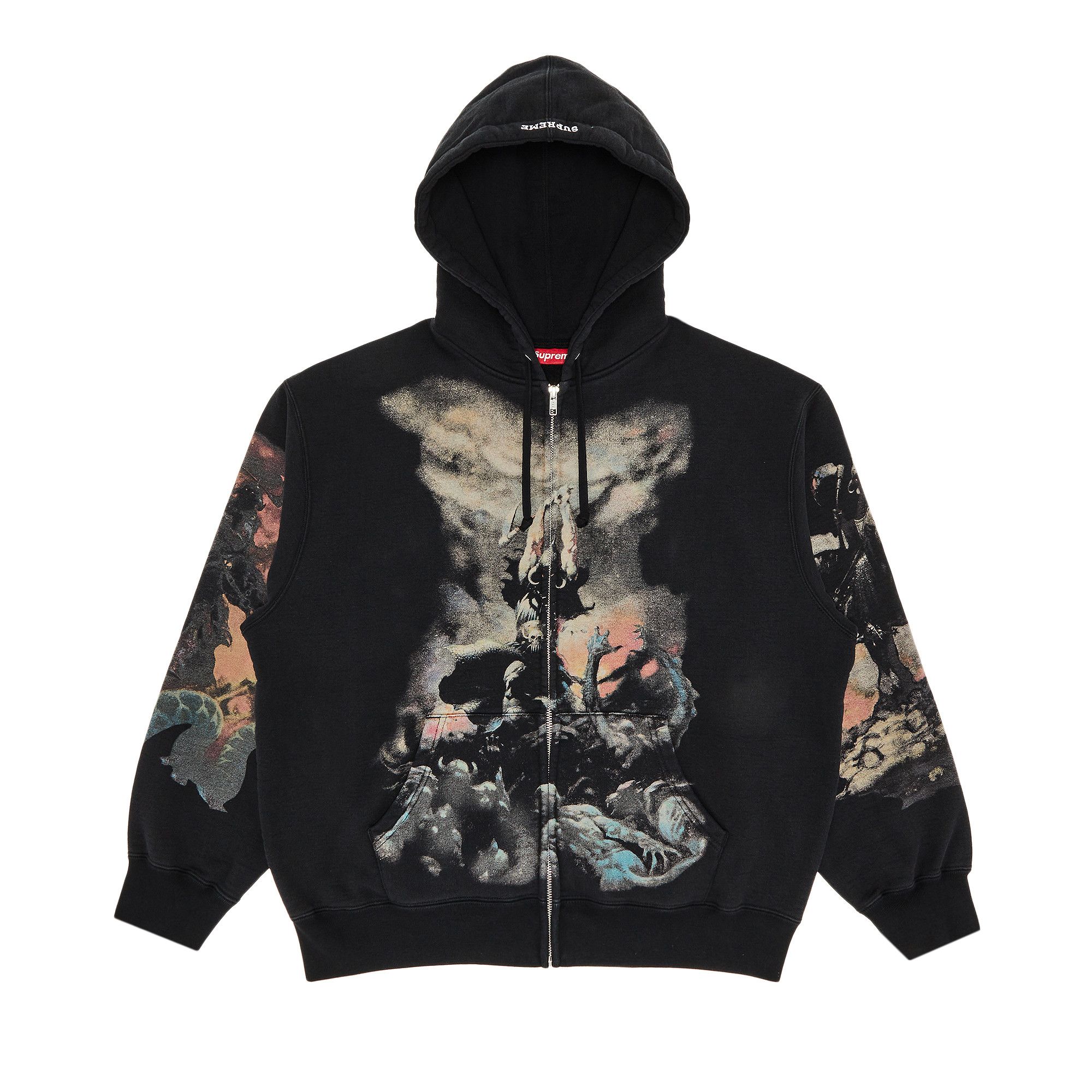 Size xxl Supreme x Frank Frazetta Zip Up Hooded Sweatshirt 'Black'