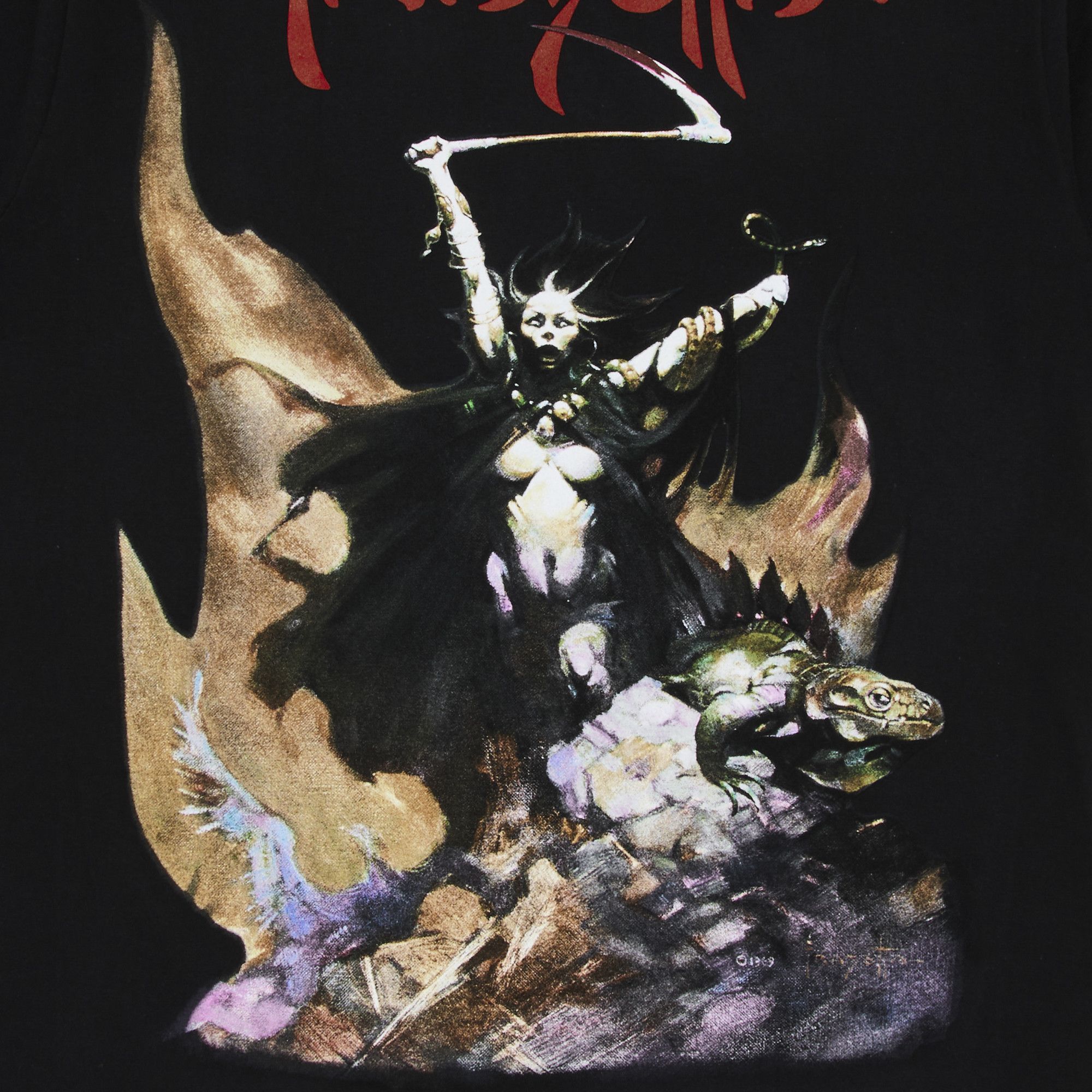 Size xl Supreme x Frank Frazetta Woman With Scythe Tee 'Black'