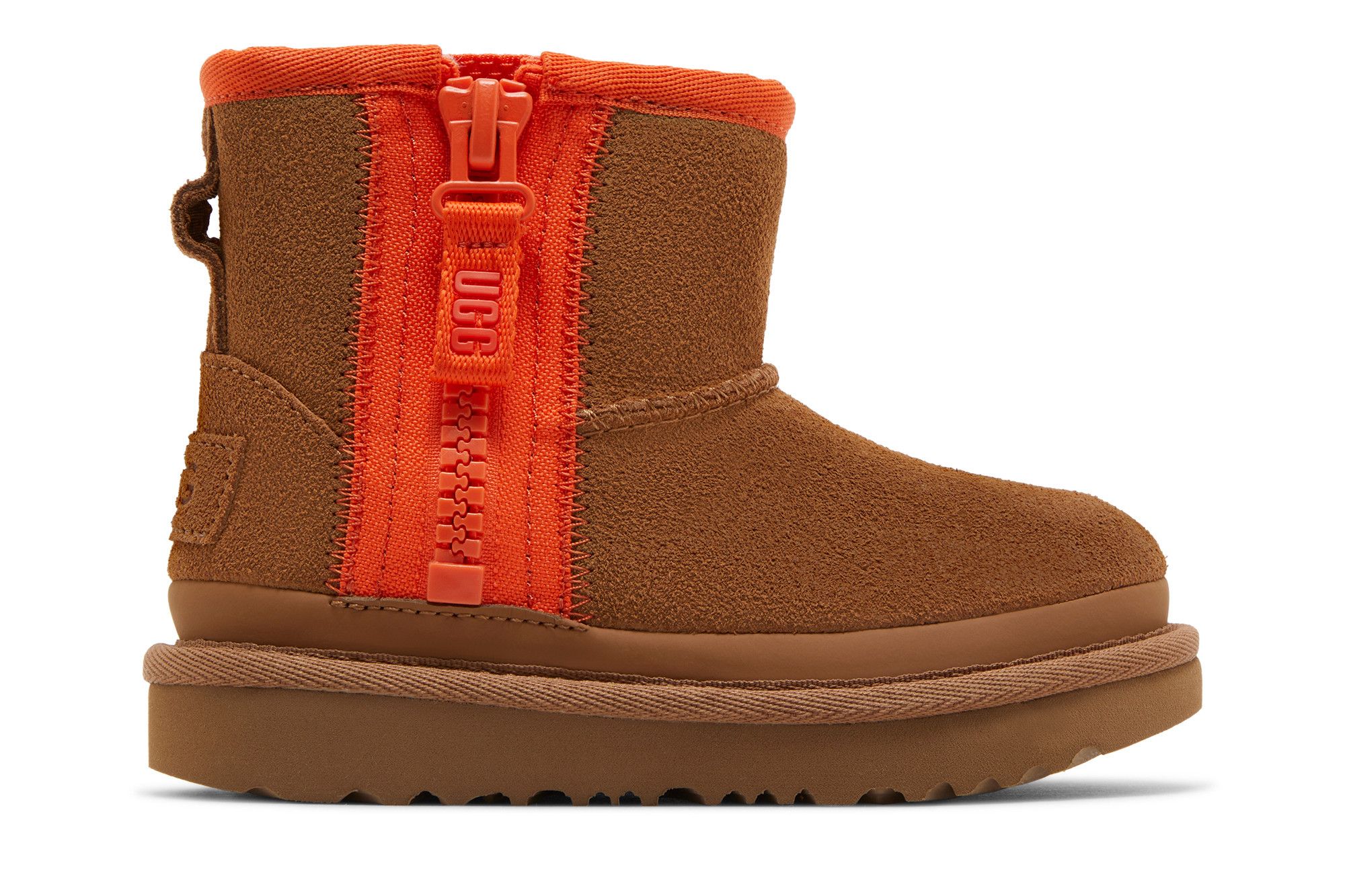Buy Classic Mini Zipper Tape Logo Boot Toddler 'Chestnut