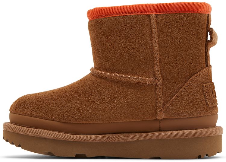 UGG Classic Mini Zipper Tape Logo Boot Toddler Chestnut