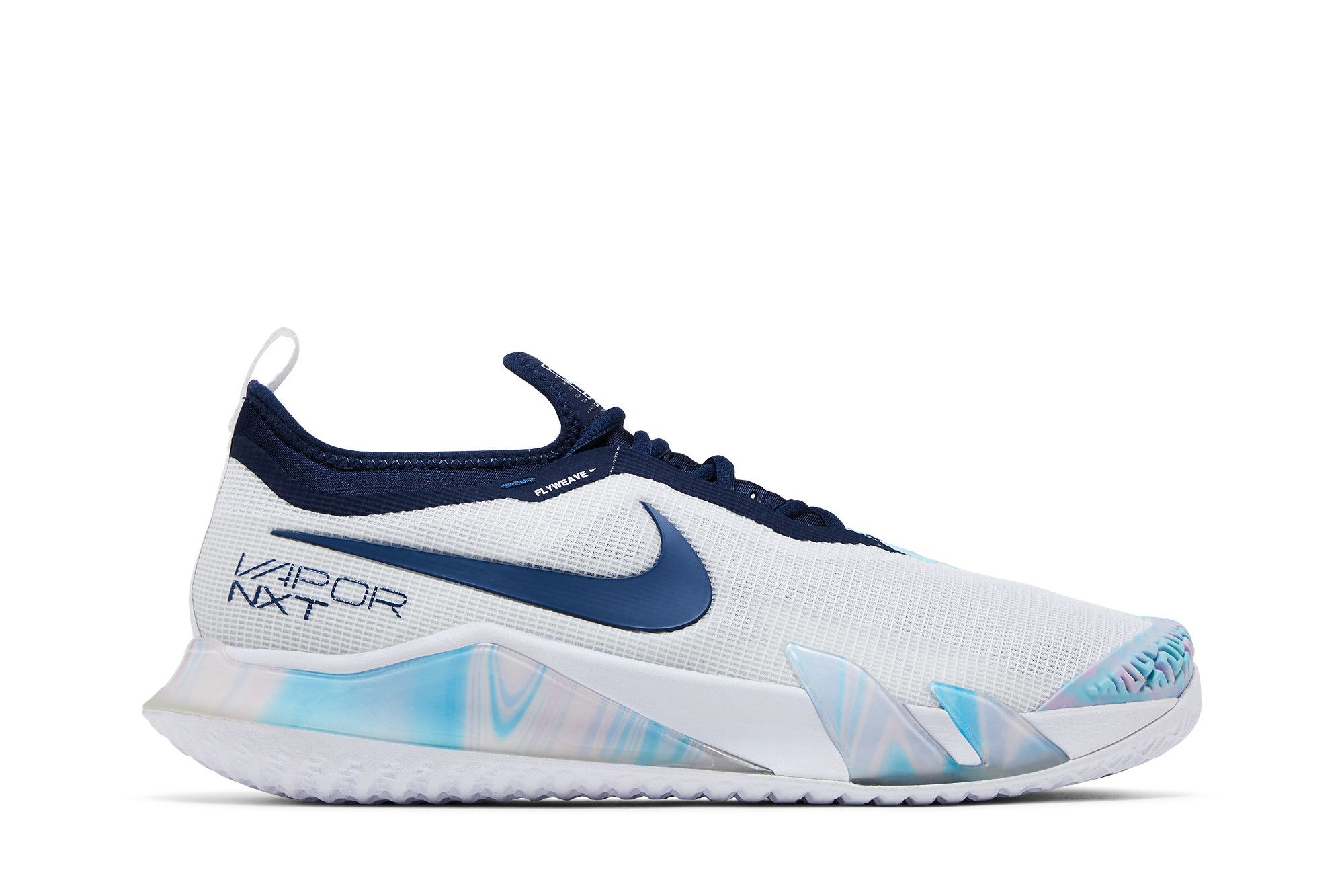 Size 7.0 NikeCourt React Vapor NXT 'White Midnight Navy'