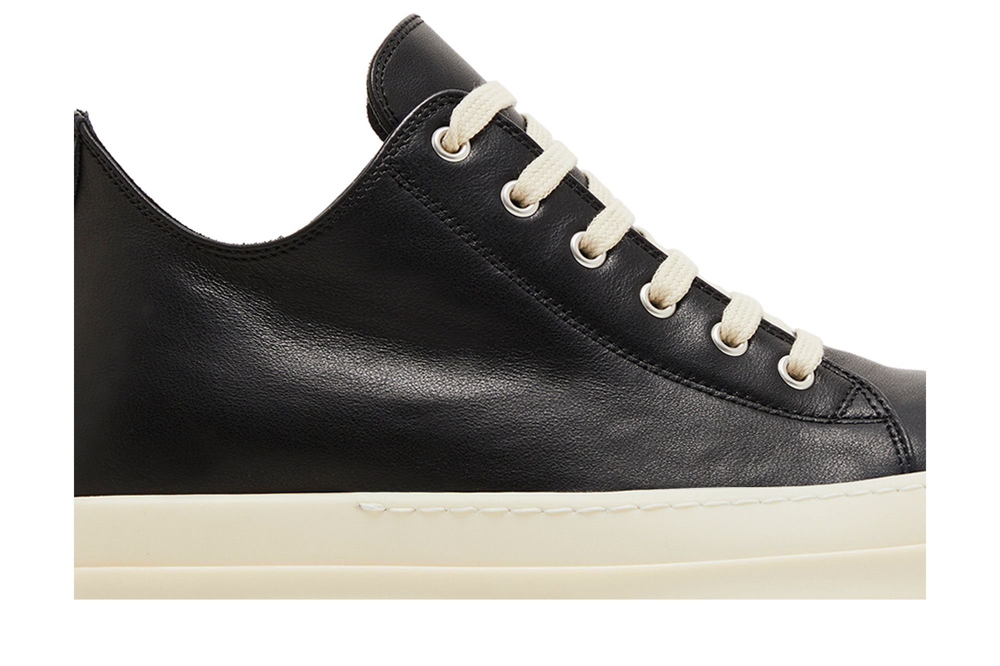 Size 10.0 Rick Owens Porterville Low 'Black Milk'
