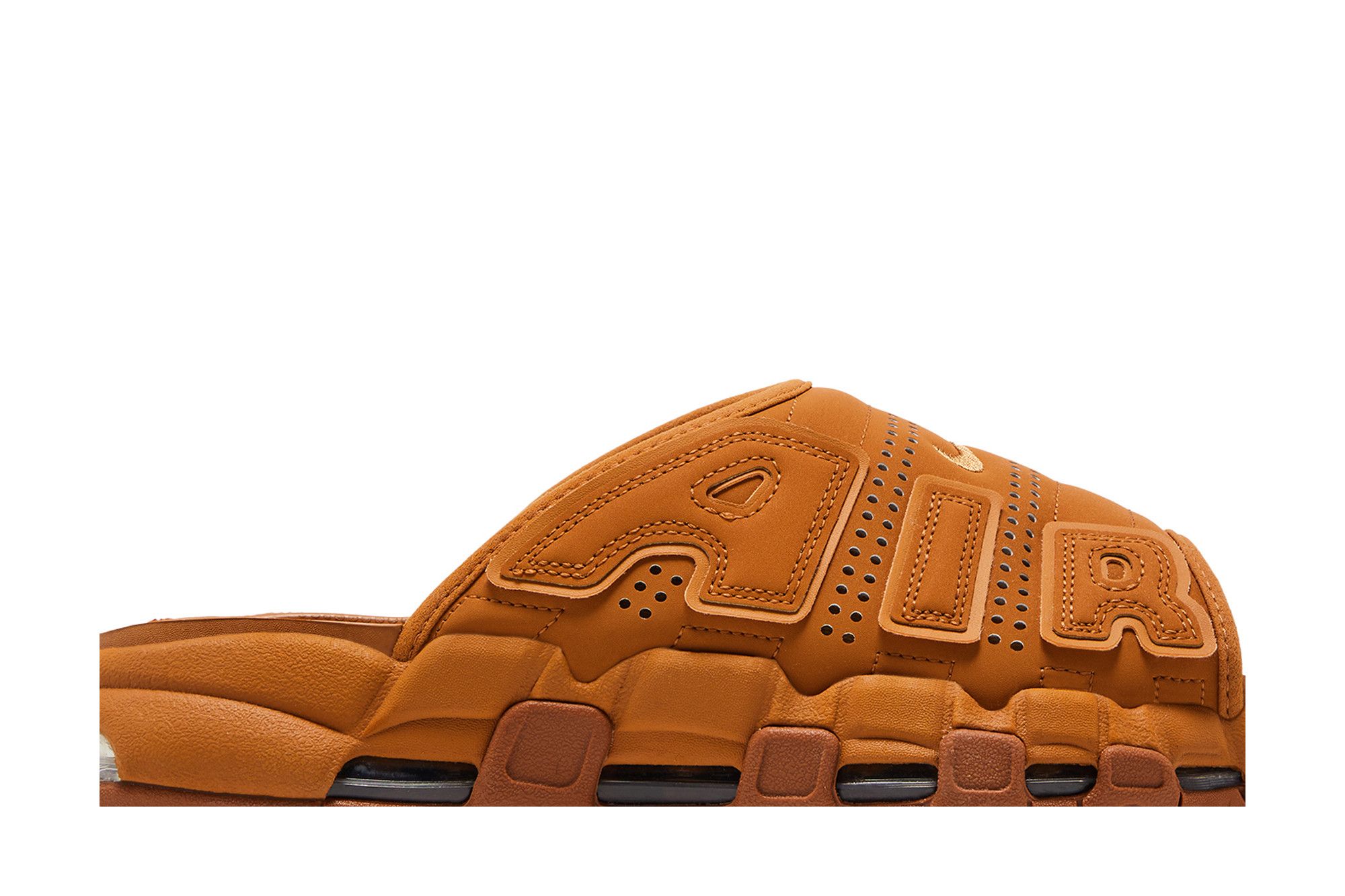 Nike Air More Uptempo Slide【Flax】 Nike Air More Uptempo Slide Flax / Gum Medium Brown - Nov