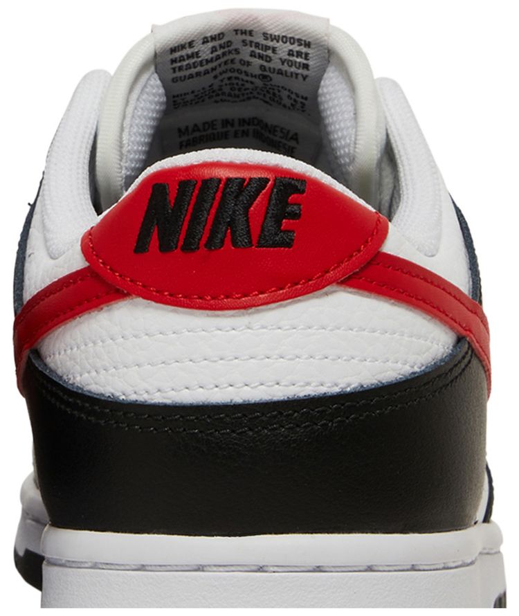 Dunk Low Black White Red