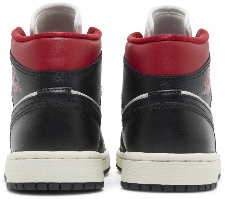 Wmns Air Jordan 1 Mid Black Sail Gym Red