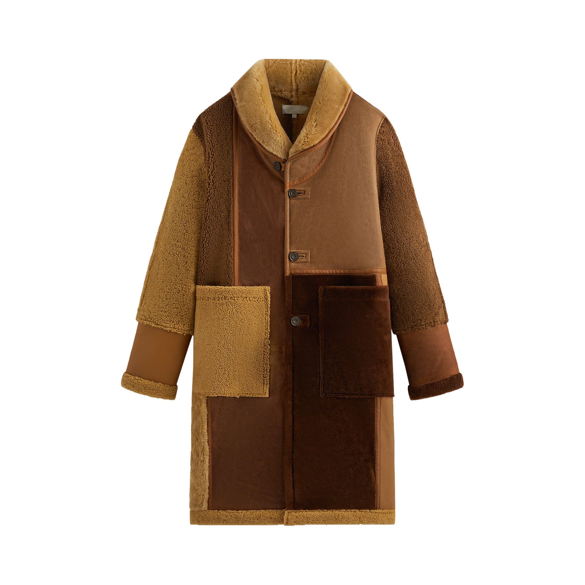 Buy Kith Shearling Patchwork Becker Coat 'Mesa' - KHM010647 263 | GOAT