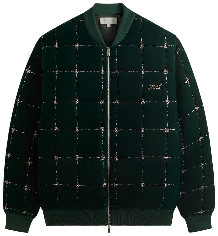 Kith Beaded Velvet Clay Bomber Jacket Stadium
