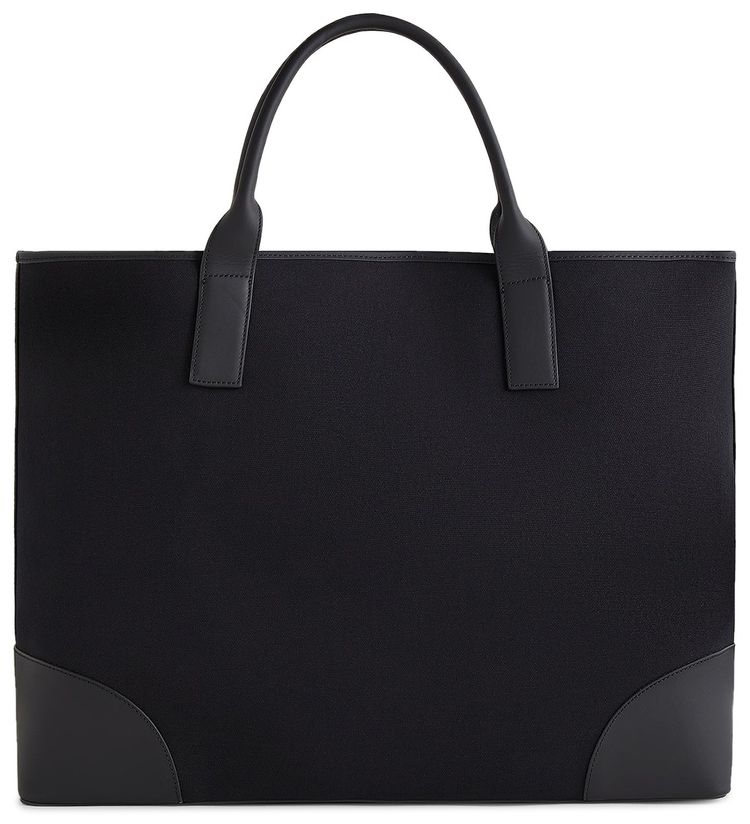 Kith Leather Trimmed Canvas Tote Black