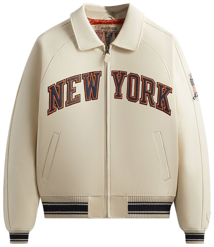 Kith  AVIREX For The New York Knicks Icon Jacket Sandrift