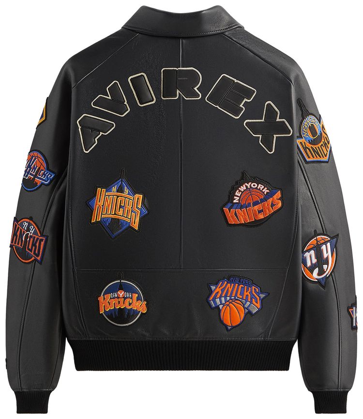 Kith  AVIREX For The New York Knicks Icon Jacket Black